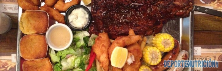 Ración excesiva de comida fritos